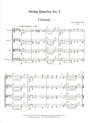 Bolcom, William - String Quartet No. 3 - Score and Parts - Edward B. Marks Music Company