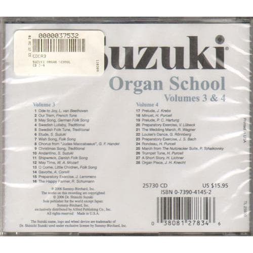 Suzuki Organ School CD, Volumes 3 and 4