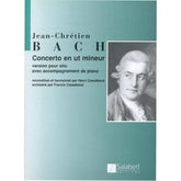 Bach, Johann Christian - Concerto in c minor - Viola and Piano - edited by Henri Casadesus - Editions Salabert