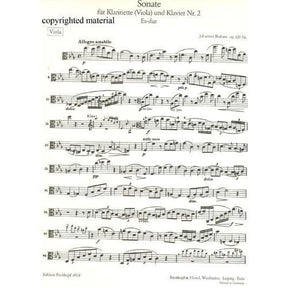 Brahms, Johannes - Sonata No 2 In E-Flat Major Op 120 for Viola and Piano - Breitkopf and Haertel Edition