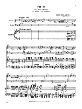 Smetana, Bed?ich - Piano Trio in g minor, Op 15 - Violin, Cello, and Piano - Published by International Music Company