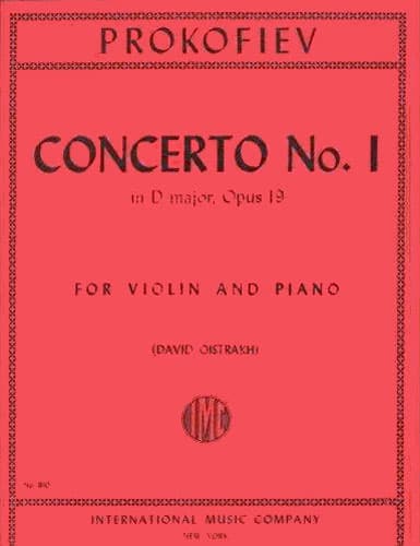 Prokofiev, Serge - Concerto No 1 In D Major Op 19 - for Violin - Arranged by David Oistrakh - International Music Company
