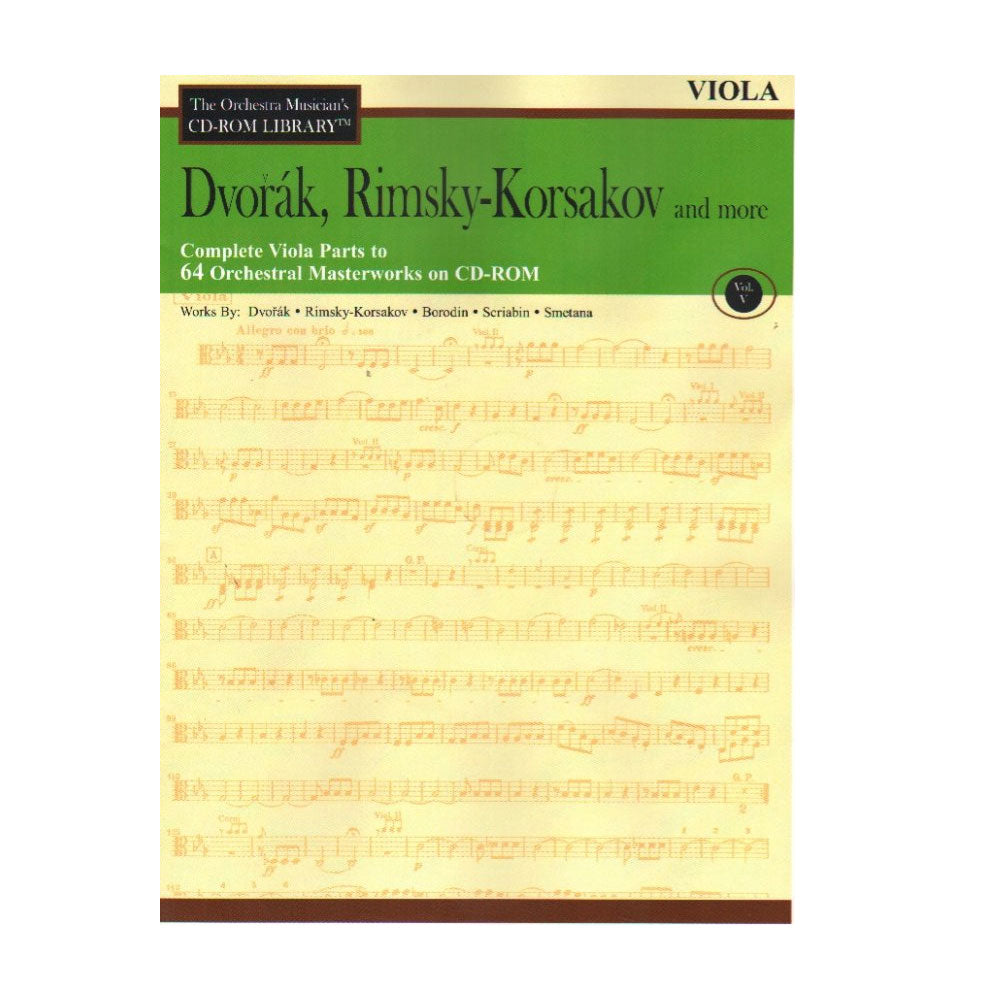 The Orchestra Musician's CD-ROM Library - Volume 5: Dvořák, Rimsky-Korsakov, and more - Viola - CD Sheet Music, LLC