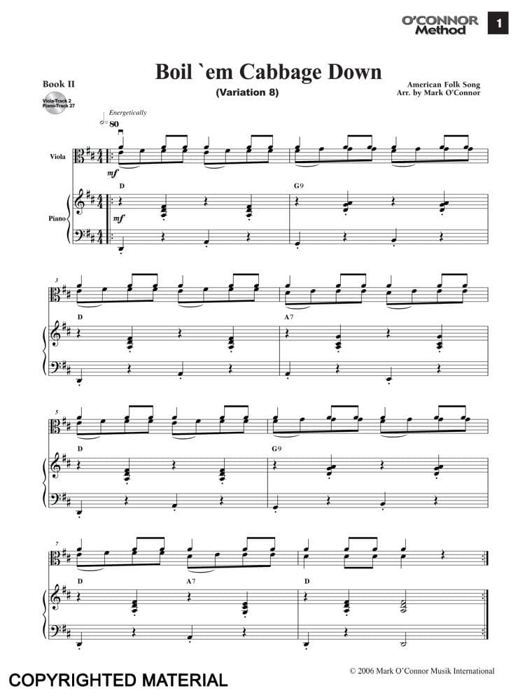 O'Connor Viola Method Book II - Piano Accompaniment