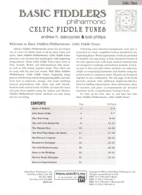Basic Fiddlers Philharmonic - Celtic Fiddle Tunes - Cello Book - by Dabczynski & Phillips - Alfred Publishing