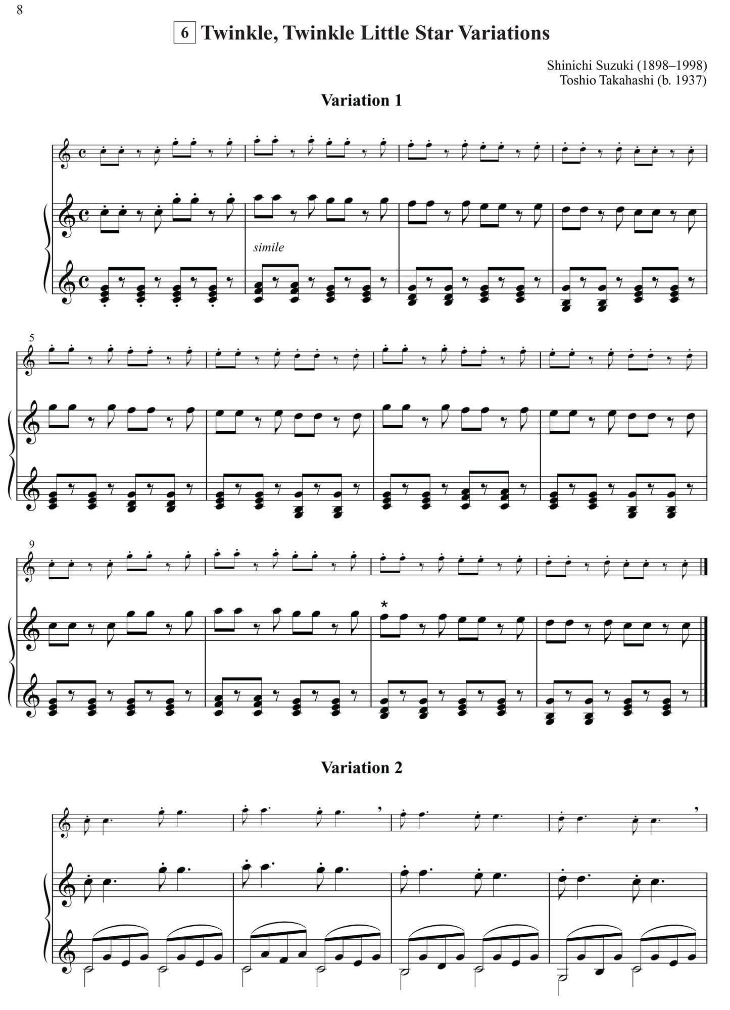 Suzuki Flute School Piano Accompaniment, Volume 1