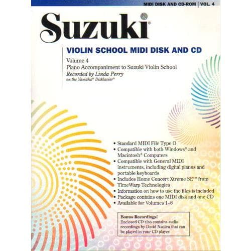 Suzuki Violin School Piano Accompaniment MIDI/CD-ROM, Volume 4