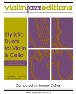 Cohen, Jeremy - Stylistic Duets for Violin and Cello - Violinjazz Editions - Book/CD
