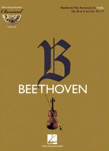 Beethoven, Ludwig - Two Romances: Op 40 and 50 - Violin - Book/CD set - Hal Leonard Publications