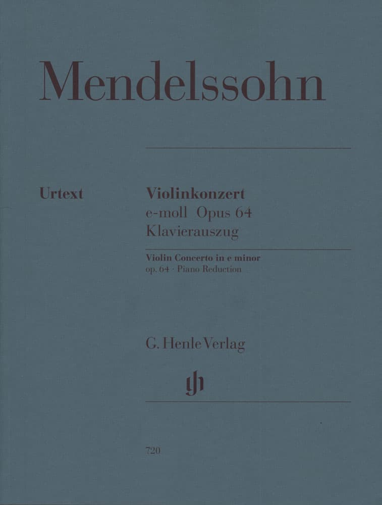 Mendelssohn, Felix - Concerto in E Minor, Op 64 - Violin and Piano - edited by Ullrich Scheideler - G Henle Verlag URTEXT