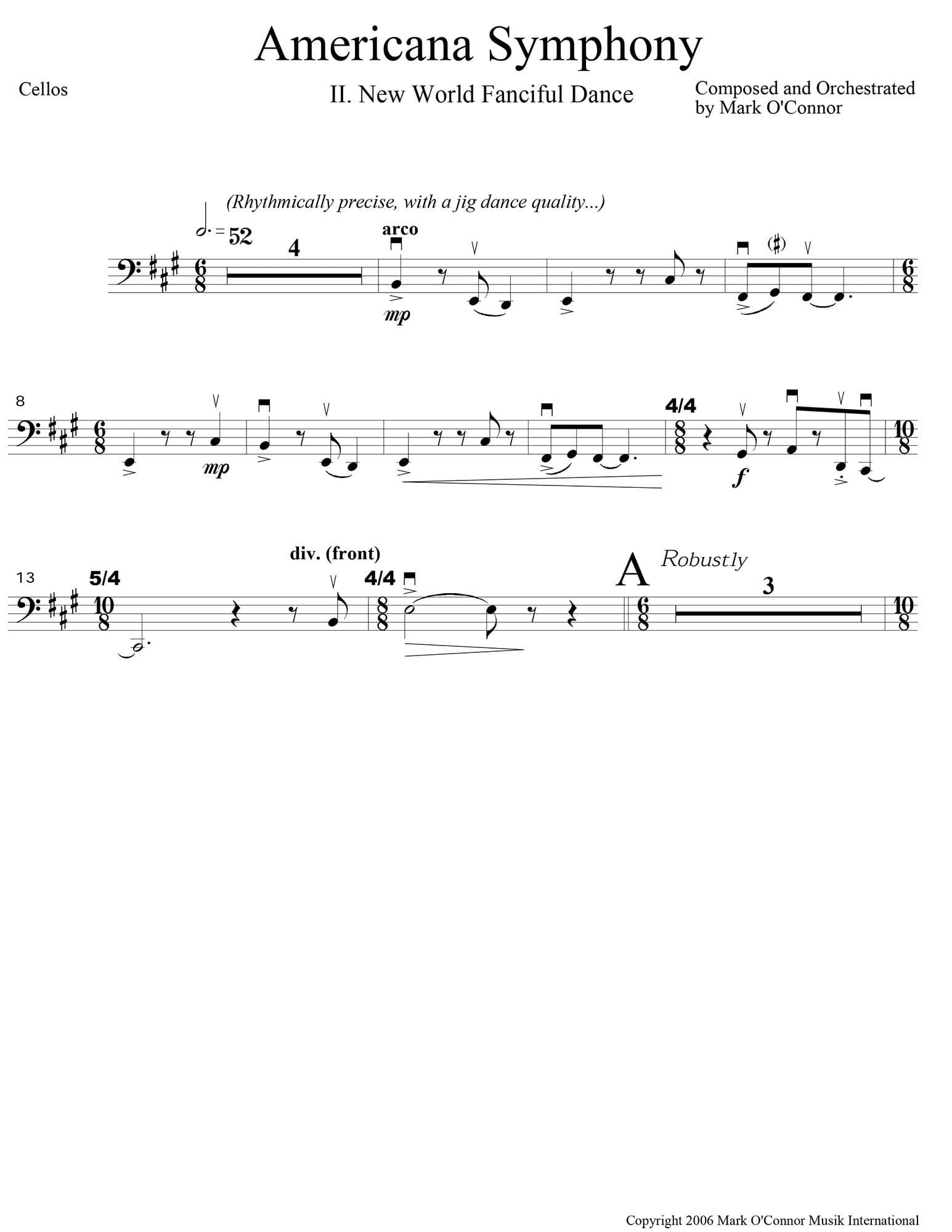 O'Connor, Mark - Americana Symphony "Variations on Appalachia Waltz" - String Parts - Digital Download