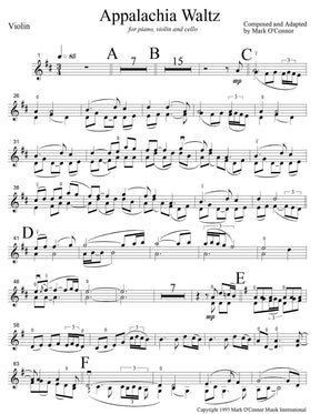 O'Connor, Mark - Appalachia Waltz for Piano, Violin, and Cello - Violin - Digital Download