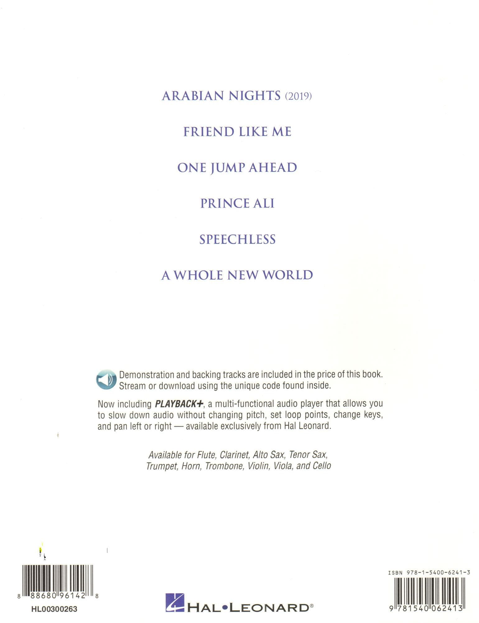 Disney's Aladdin - Instrumental Play-Along - for Cello with Online Audio - Hal Leonard