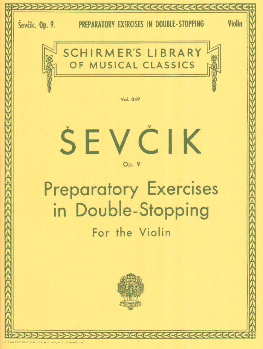 Sevcik, Otakar - Preparatory Exercises In Double-Stopping, Opus 9 - for Violin - G Schirmer