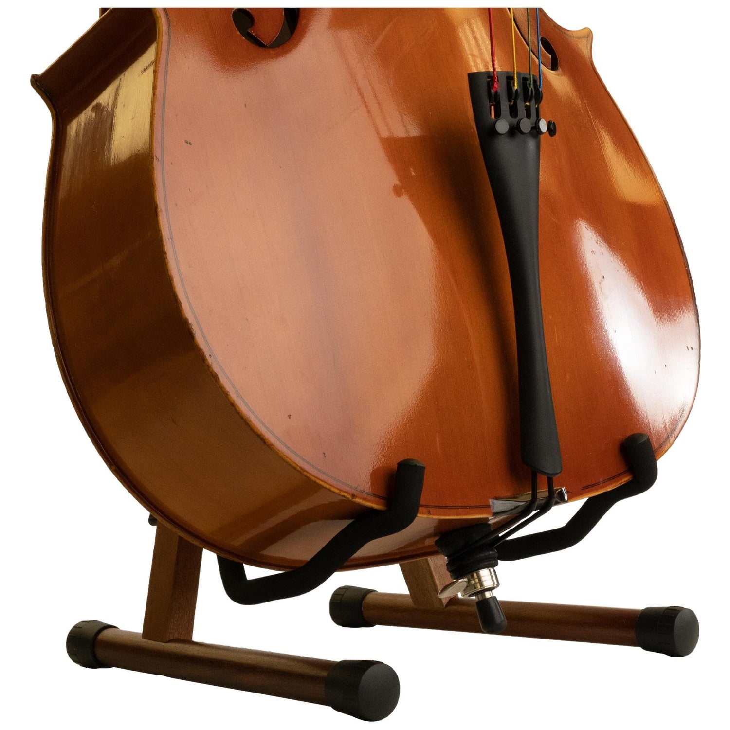 Collapsible Mahogany Cello Stand - Music Accessories for String Instruments