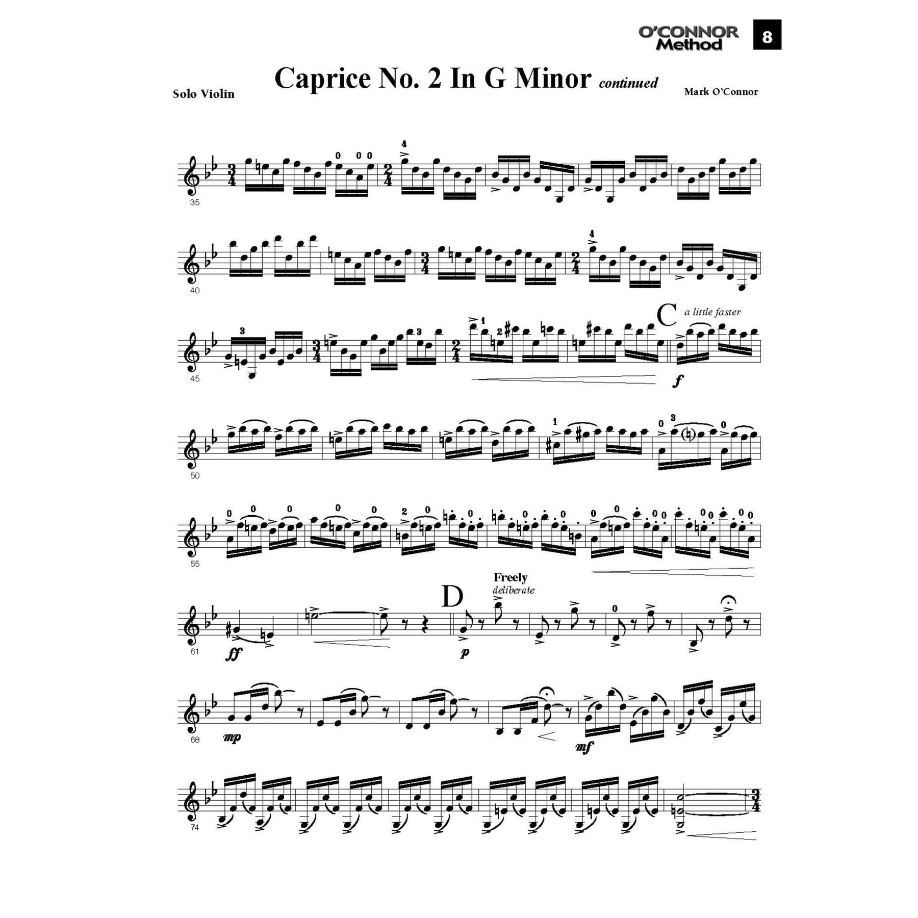 O'Connor Violin Book VI: Repertoire - Digital Download