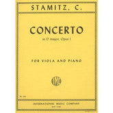 Stamitz - Concerto In D Major Op 1 For Viola and Piano Edited by Meyer Published by International Music Company