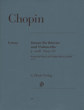 Cello Sonata in G Minor, Op 65 - Chopin, Frederic - Cello and Piano - edited by Kanngiesser - Henle