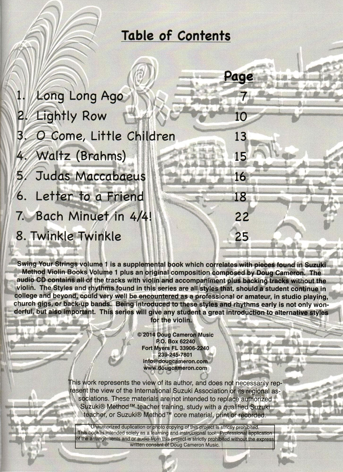 Cameron, Doug - Swing Your Strings, Volume 1: Alternative Styles for Suzuki Students - for Violin - Book/CD - Alfred