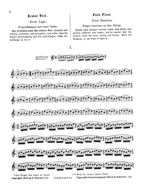 Sevcik, Otakar - School of Violin Technique, Op 1, Part 1 - for Violin - G Schirmer