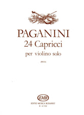 Paganini, Niccolo - 24 Caprices for Violin, Op 1 - Solo Violin - edited by R Ricci - Edito Musica Budapest