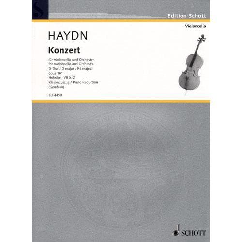 Haydn, Franz Joseph - Concerto in D Major, Hob VIIb:2  - Cello and Piano - edited by Maurice Gendron - Schott Edition