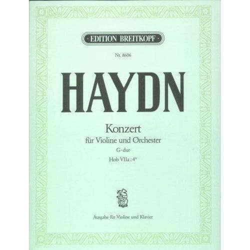 Haydn, Franz Joseph - Concerto No 2 in G Major, Hob VIIa:4 - Violin and Piano - edited by Walter Heinz Bernstein and Thomas Zehetmair - Breitkopf & Härtel Edition