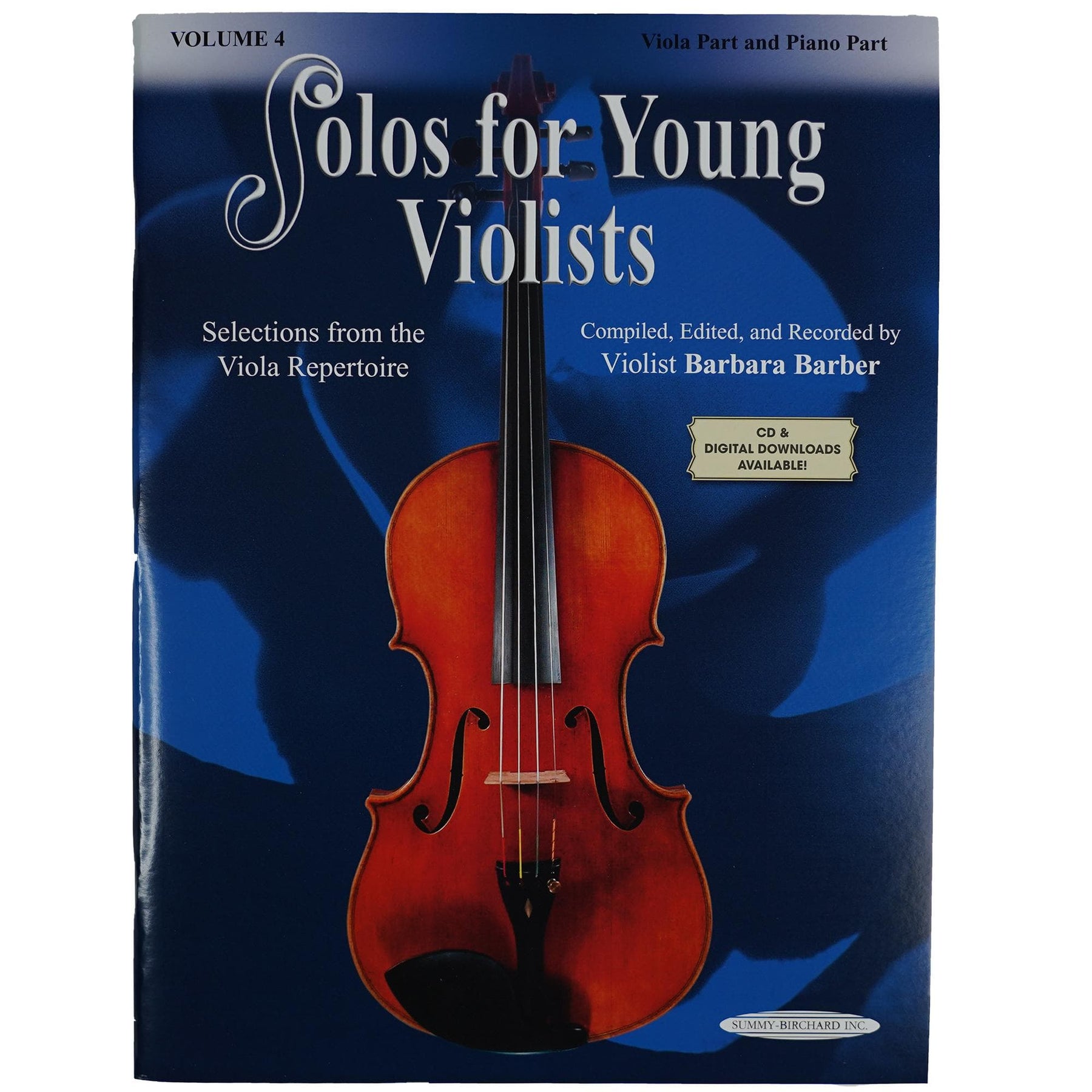 Solos for Young Violists Volume 4 for Viola and Piano by Barbara Barber - Summy-Birchard Publication