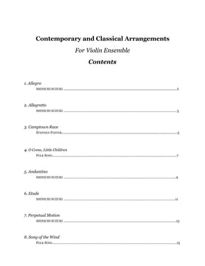 Yasuda, Martha - Contemporary and Classical Arrangements for Violin Ensemble - Digital Download