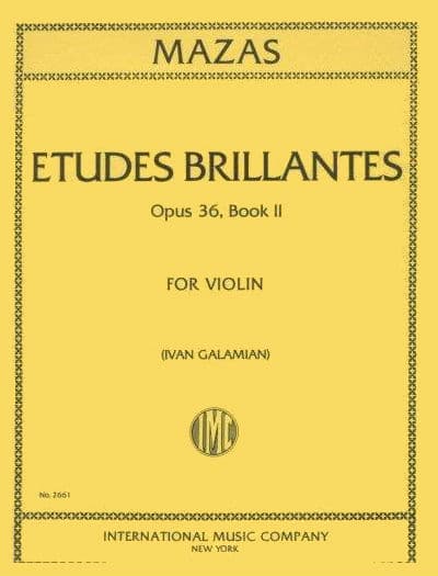 Mazas, JF - Etudes Brillantes, Op 36 Book 2 - Violin - edited by Galamian - International Music Company