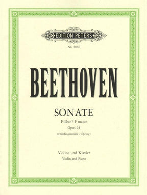 Beethoven, Ludwig - Sonata No 5 in F Major Spring Op 24 for Violin and Piano - Arranged by Joachim - Peters Edition