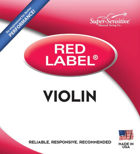 Super-Sensitive Red Label Flat Wound Violin E String - Medium Gauge