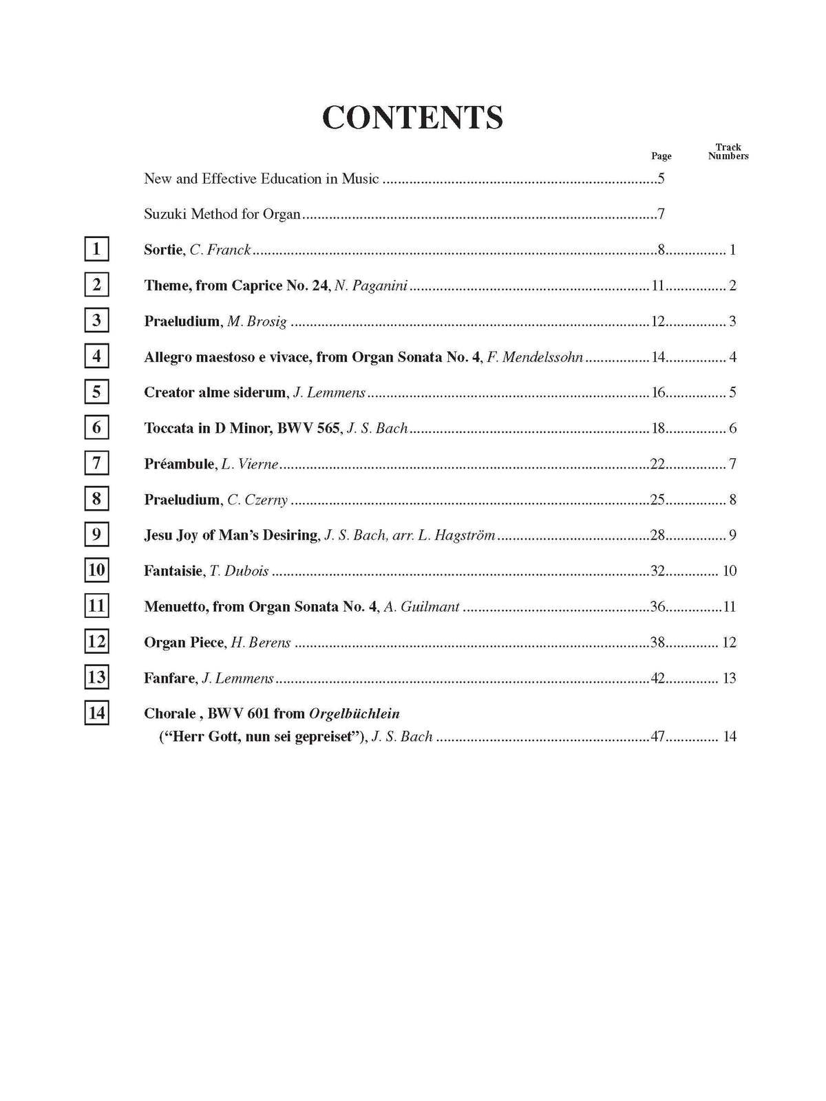 Suzuki Organ School Method Book and CD, Volume 7