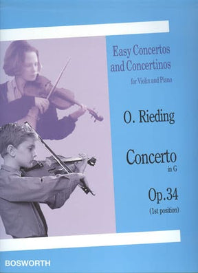 Rieding, Oskar - Violin Concerto in G Major, Op 34 - Violin and Piano - Bosworth