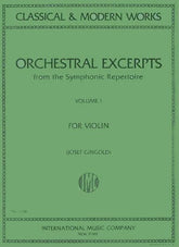 Orchestral Excerpts, Volume 1 - Violin - edited by Josef Gingold - International Music Company