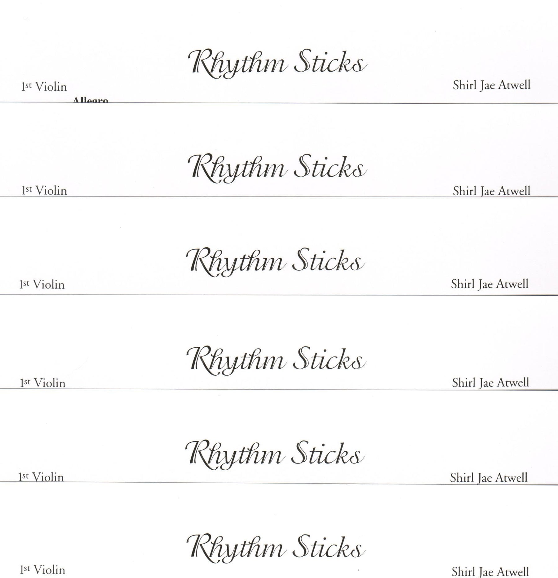 Atwell, Shirl - Rhythm Sticks for String Orchestra