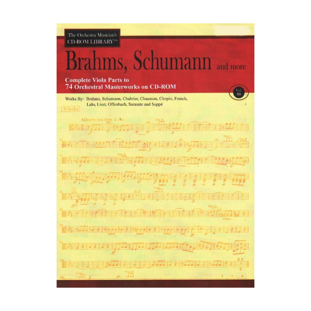 The Orchestra Musician's CD-ROM Library - Volume 3: Brahms, Schumann, and more - Bass - CD Sheet Music, LLC