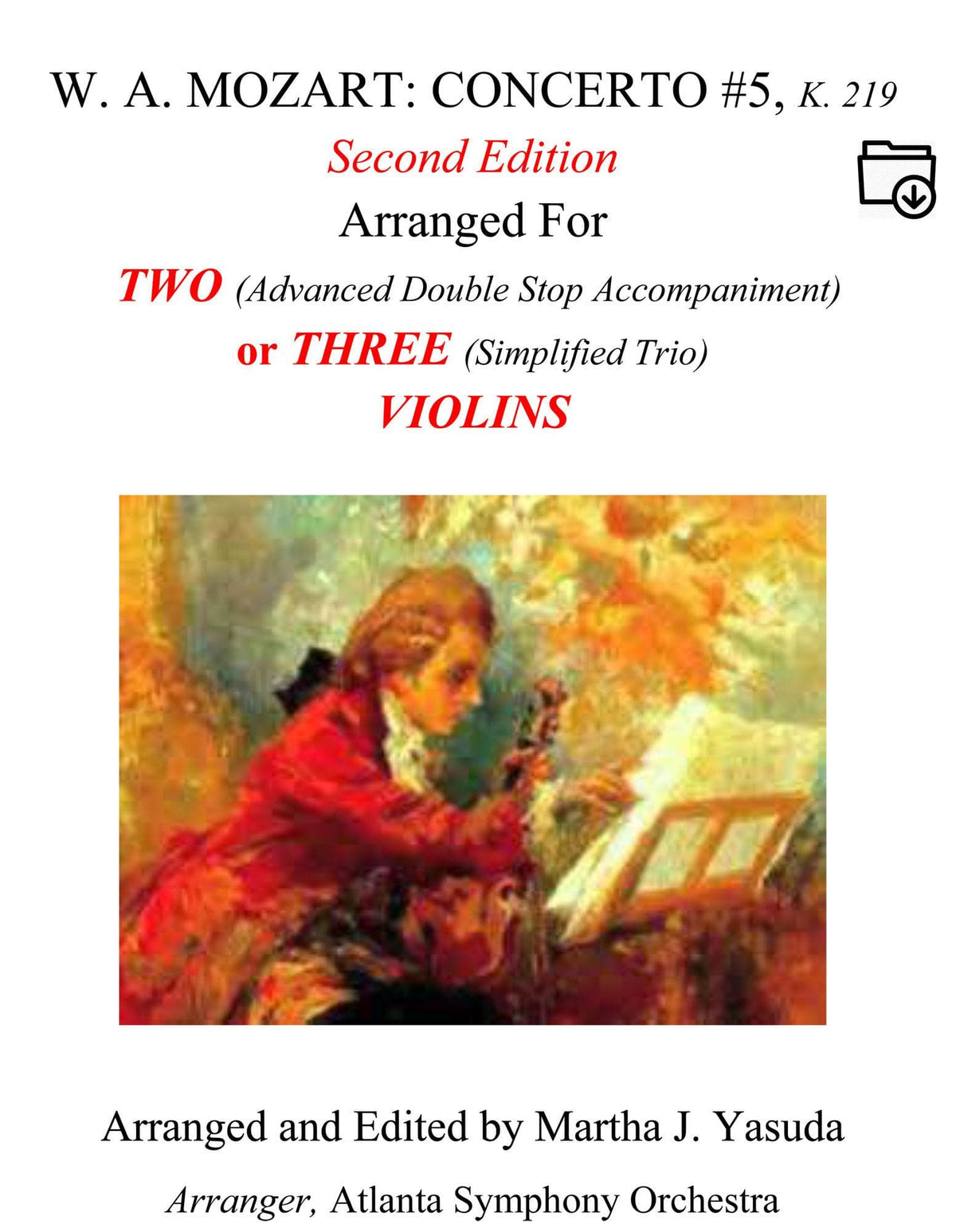 Yasuda, Martha - Mozart Concerti No. 5 for Two or Three Violins - Digital Download