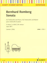 Romberg, Bernhard - Sonata in E minor, Op. 38/1 - for Cello and Piano - arranged by Jansen - edited by Ellis - Schott Student Edition