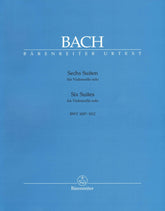 Bach, JS - 6 Suites, BWV 1007 1012 - Cello solo - edited by Andrew Talle - Bärenreiter Verlag URTEXT