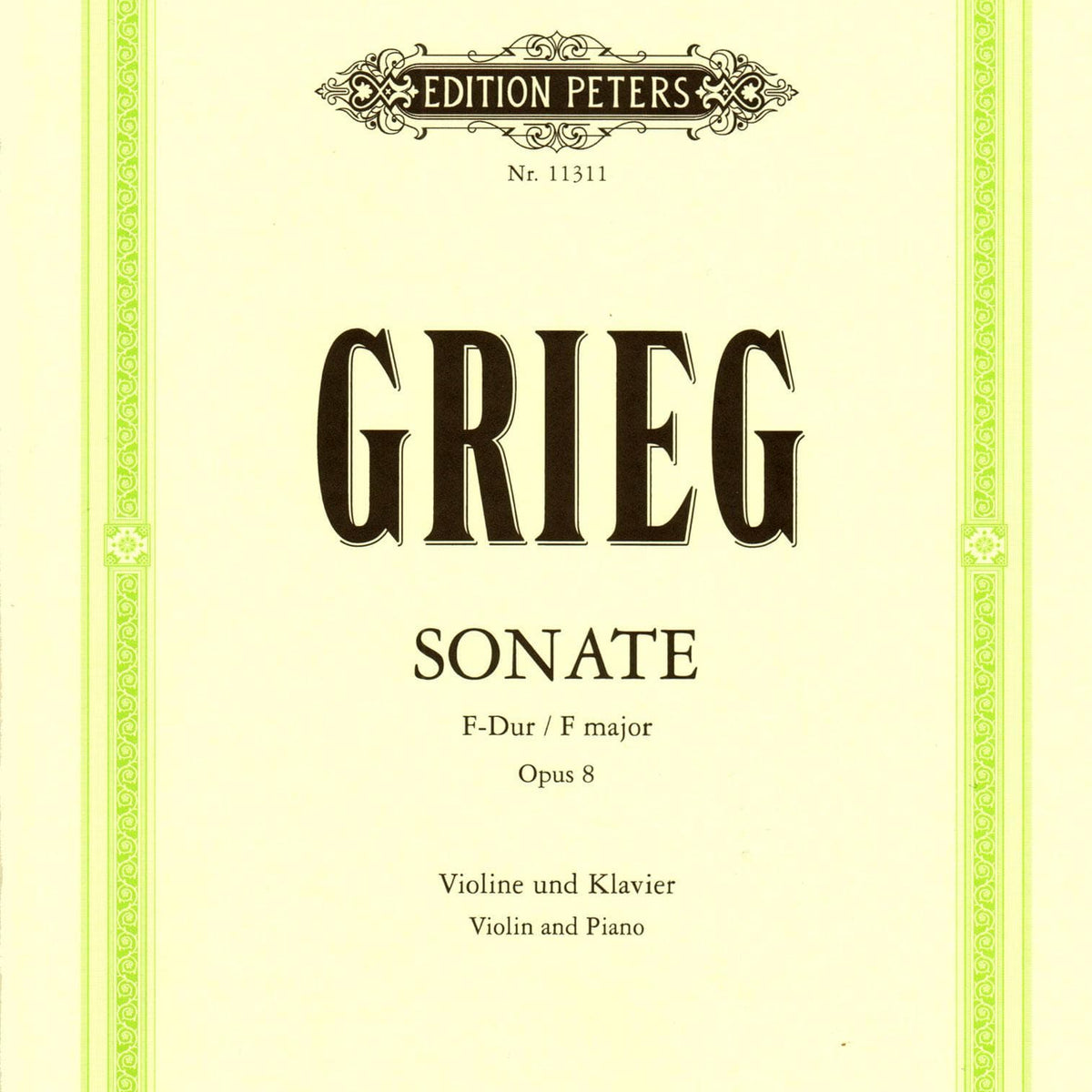 Grieg Sonata No. 1: Violin Sheet Music