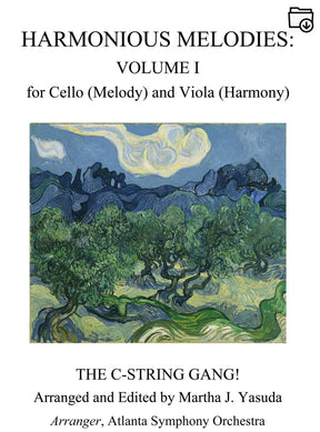 Yasuda, Martha - Harmonious Melodies for Cello (Melody) and Viola (Harmony) - Digital Download