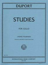 Duport, Jean-Louis - 21 Studies, Complete - Cello solo - edited by Pierre Fournier - International Edition