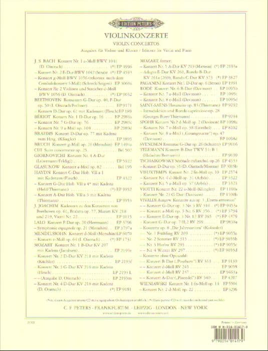 Sitt, Hans - 50 Daily Exercises for Violin, Op 98 - Peters Edition