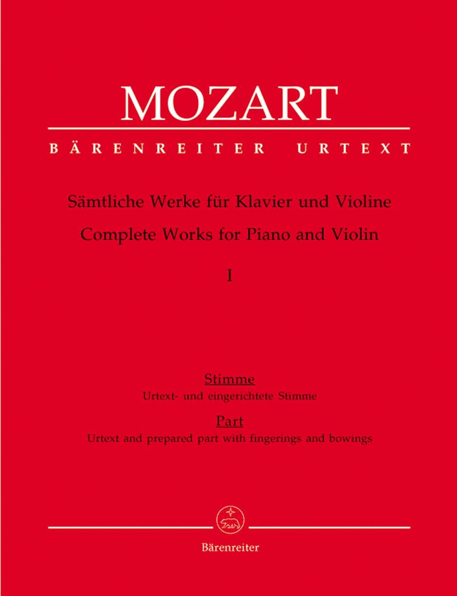 Mozart, WA - Complete Works for Piano and Violin, Volume 1: Early Sonatas - Barenreiter