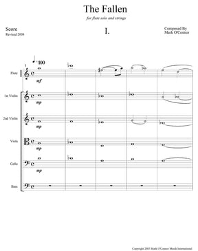 O'Connor, Mark - The Fallen for Flute and Strings - Score - Digital Download