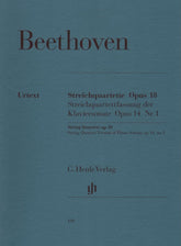 Beethoven, Ludwig - 6 String Quartets Op 18 for Two Violins, Viola and Cello - Henle Verlag URTEXT Edition