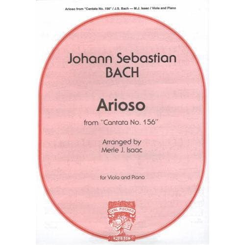 Bach, JS -  Arioso from Cantata BWV 156 for Viola and Piano - Arranged by Isaac - Fischer Edition
