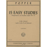 Popper, David - 15 Easy Studies for Cello Solo Published by International Music Company