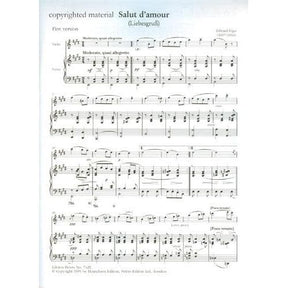 Elgar, Edward - Salut d'amour, Op 12 - Violin and Piano - edited by Donald Burrows - Edition Peters URTEXT